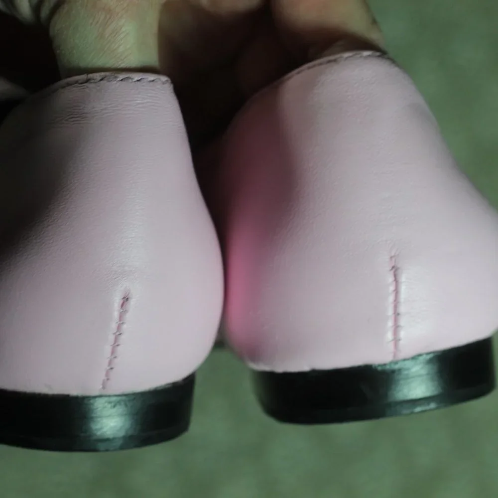 Array Size 8 Pink Square Toe Flats